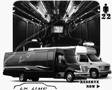 Party Limo Bus rental in Lxlimo | Lxlimo LIMOBUS 22 passengers